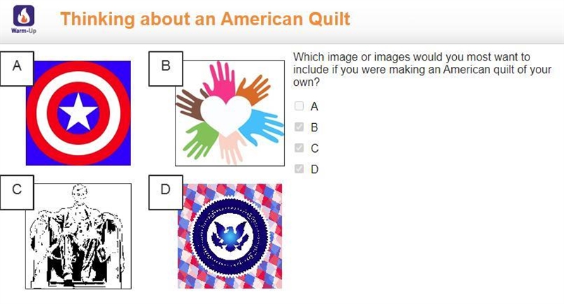 Which image or images would you most want to include if you were making an American-example-1