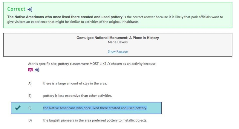 6) At this specific site, pottery classes were MOST LIKELY chosen as an activity because-example-1