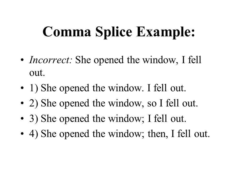 What is a comma-splice?​-example-1