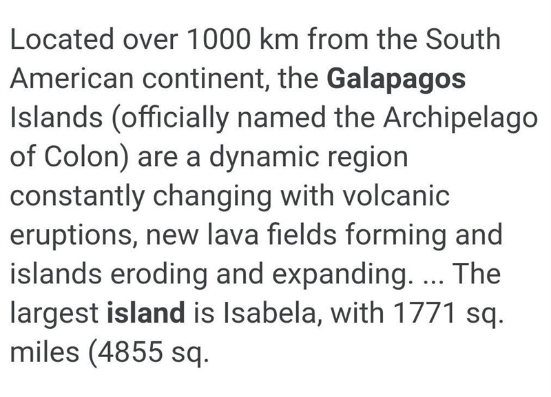 How would you describe the galapagos islands-example-1