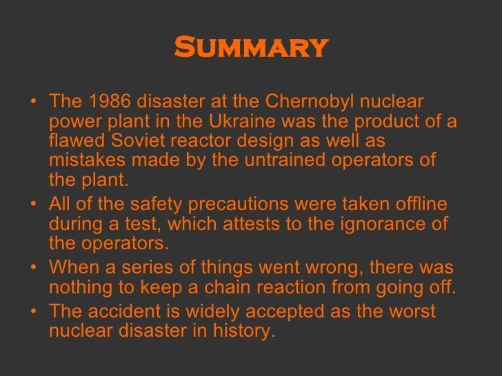 What’s a summery on the Chernobyl-example-1