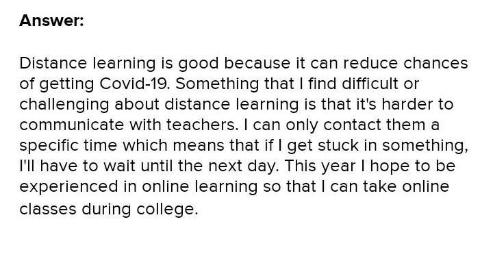 what is something about distance learning? what is something that u find difficult-example-1