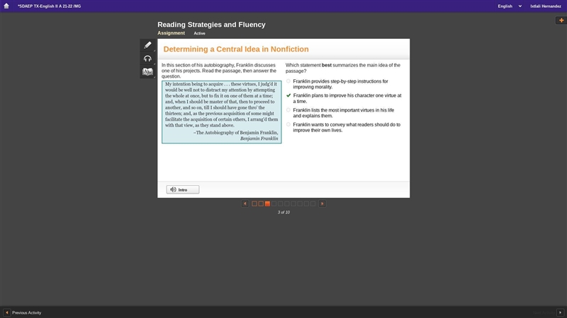 Which statement best summarizes the main idea of the passage? Franklin provides step-example-1