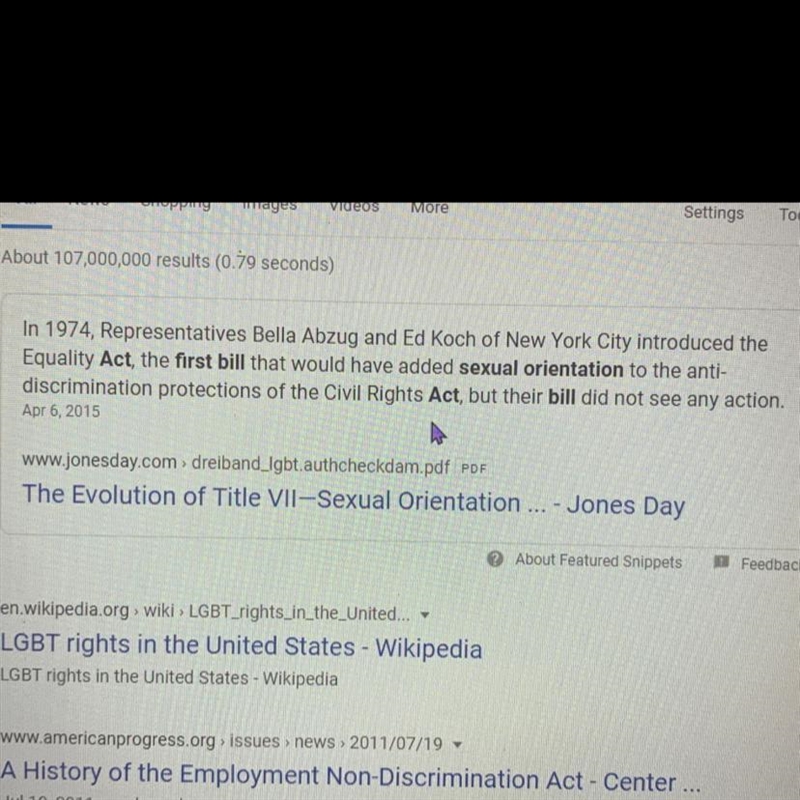 What was the first federal law to include the term "sexual orientation?&quot-example-1