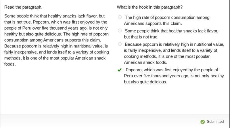 Read the paragraph. Some people think that healthy snacks lack flavor, but that is-example-1