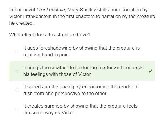 The subtitle of Frankenstein is “The Modern Prometheus.” Prometheus is a character-example-1