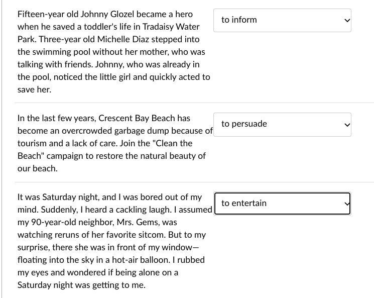 Drag the tiles to the boxes to form correct pairs. Match each excerpt from a media-example-1