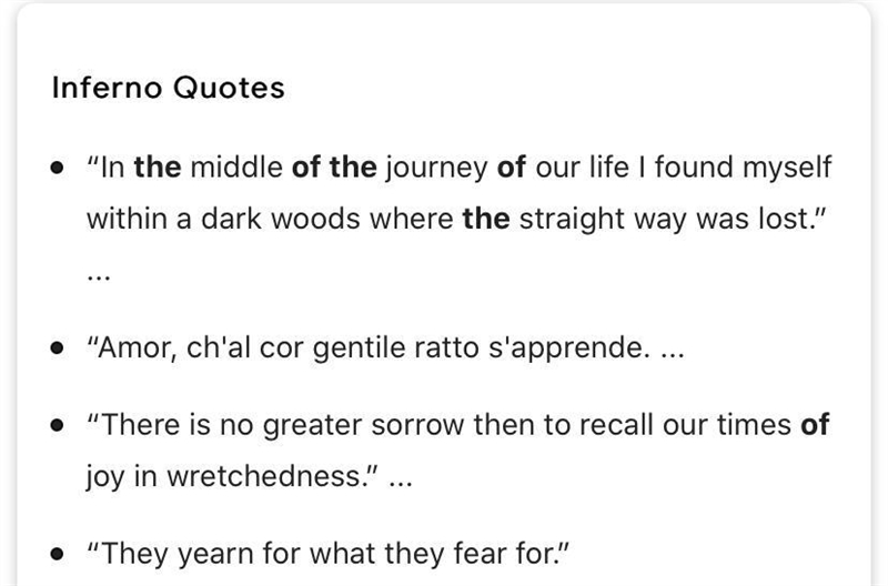 What are some important quotes from Dante's Inferno?-example-1