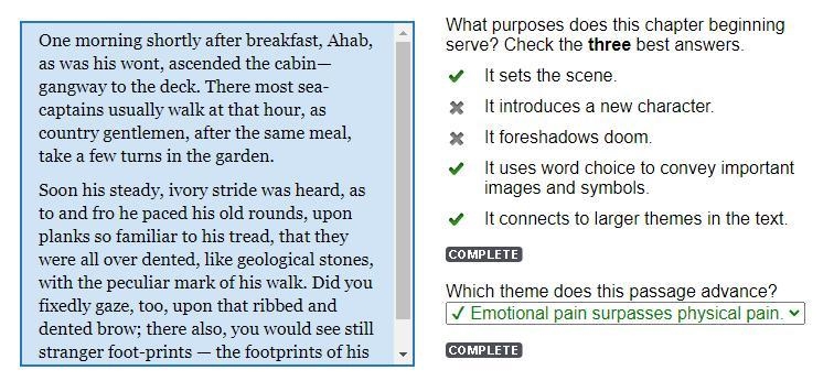 One morning shortly after breakfast, Ahab, as was his wont, ascended the cabin—gangway-example-1