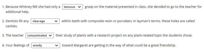 1. Because Whitney felt she had only a ________ grasp on the material presented in-example-1