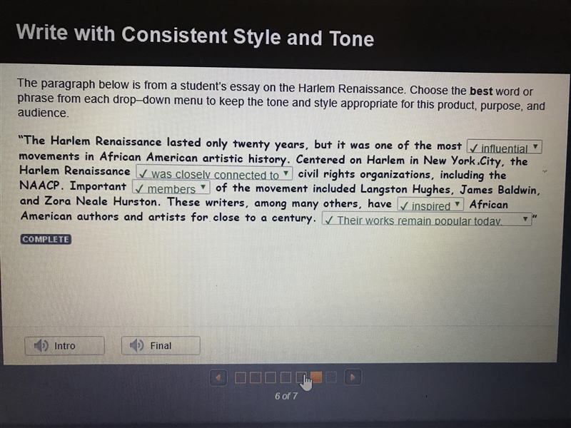 "The Harlem Renaissance lasted only twenty years, but it was one of the most-example-1