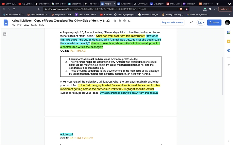 The other side of the sky focus questions-example-2