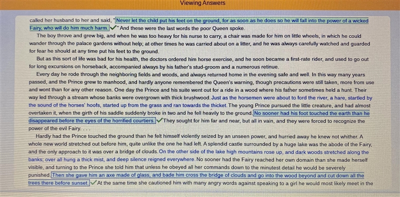 Which three important events in the story should be included in its summary? adapted-example-1