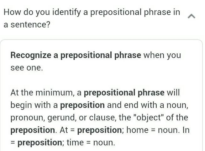 Please answer also explain what a prepositional phrase is but like make it make sense-example-1