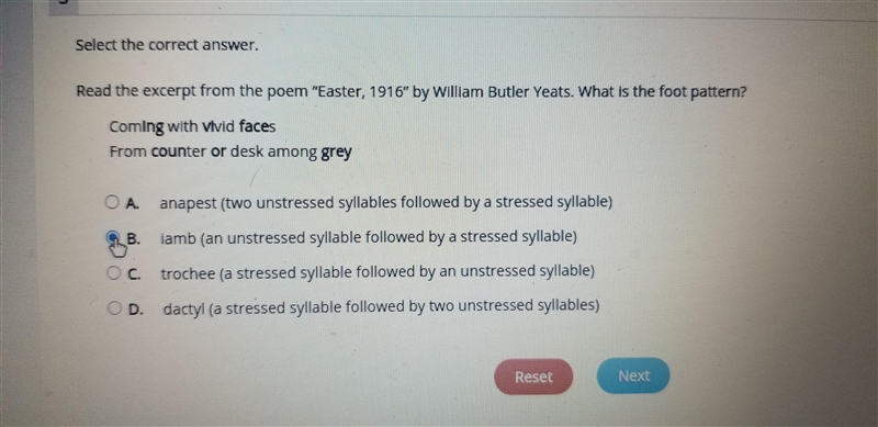 Read the excerpt from the poem “Easter, 1916” by William Butler Yeats. What is the-example-1