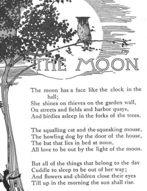 A poem that’s called “A Child’s Garden Of Verses: The Moon”. The question is “look-example-1