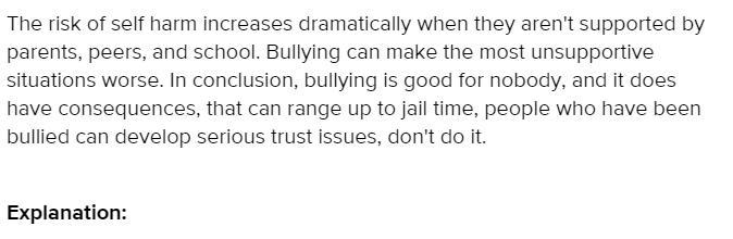 How can bullying makes the people feel bad 5 paragraphs-example-2