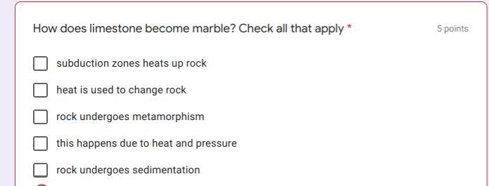 How does limestone become marble?-example-1