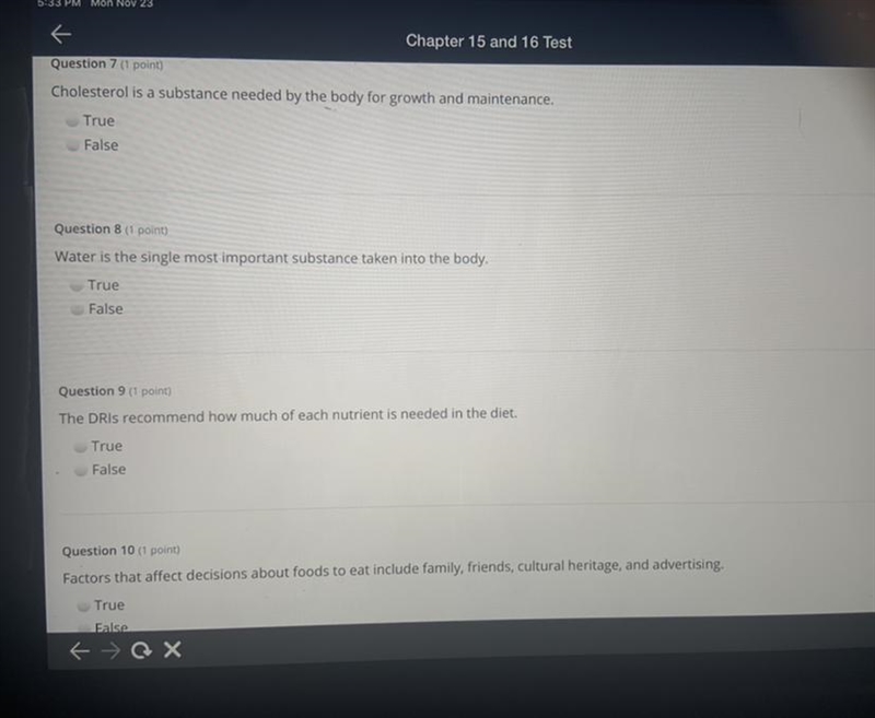 Please help for 7-10 true of false-example-1