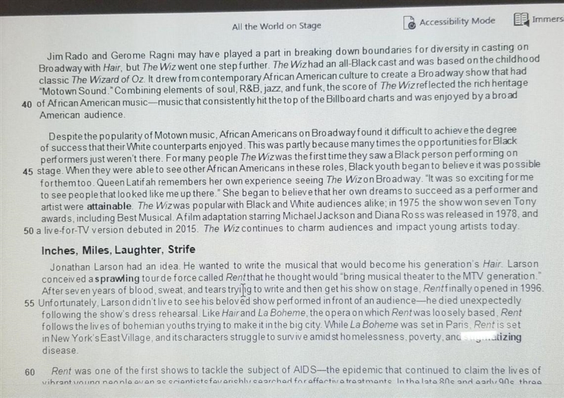 PLEASE HELPPP!!! :( 5. In the context of the article, the phrase "rich heritage-example-1