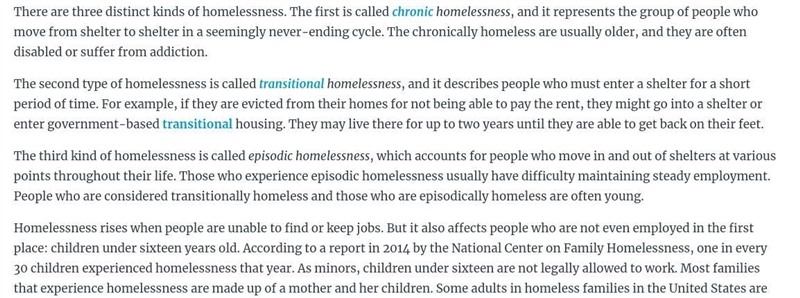 According to the article, what are the three kinds of homelessness?-example-1