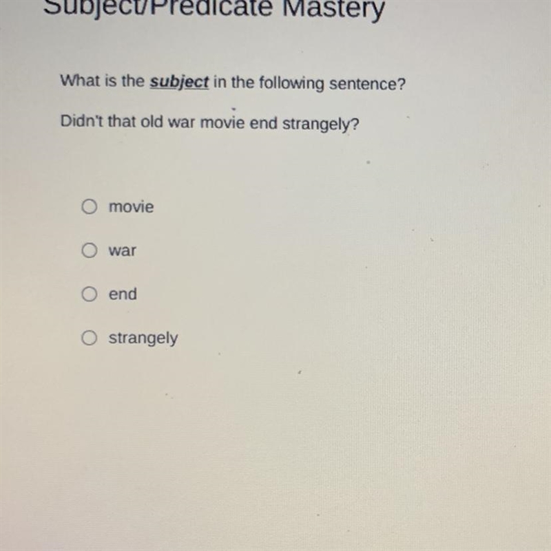 What is the subject ?-example-1