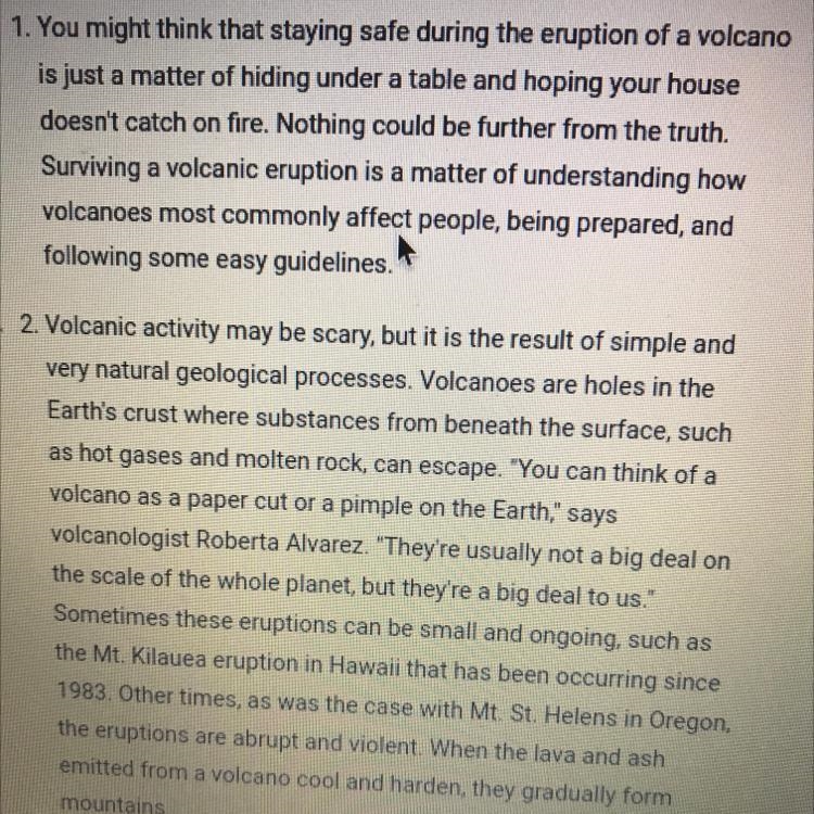 Which statement best explains how paragraph 1 makes the essay clearer? A. It previews-example-1