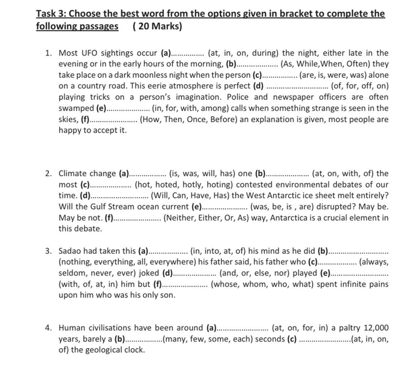 Choose the best word from the options given in the bracket to complete the following-example-1