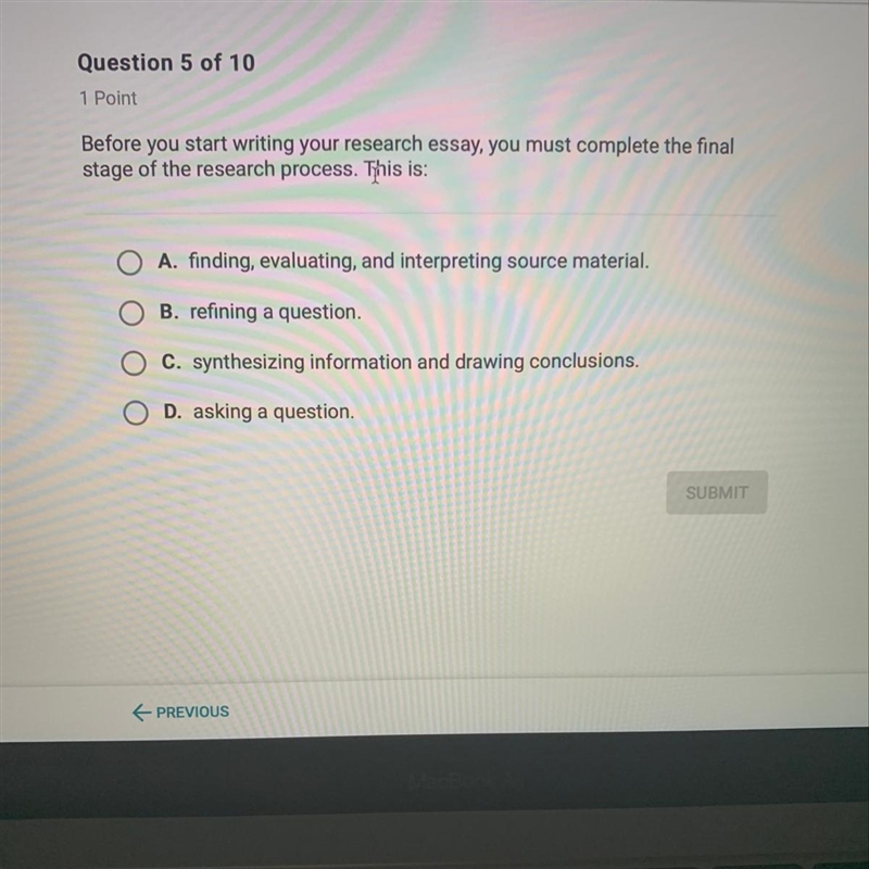 before you start writing your research essay you must complete the final stage of-example-1