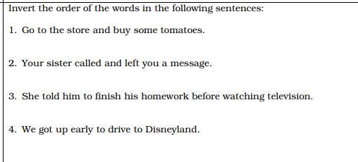 Invert the following sentences below-example-1