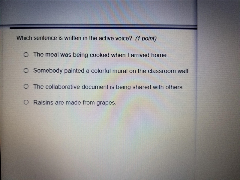 I think its b because it's like *somebody is talking right the speaker is.-example-1