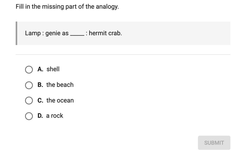 Fill the missing part of the analogy.-example-1