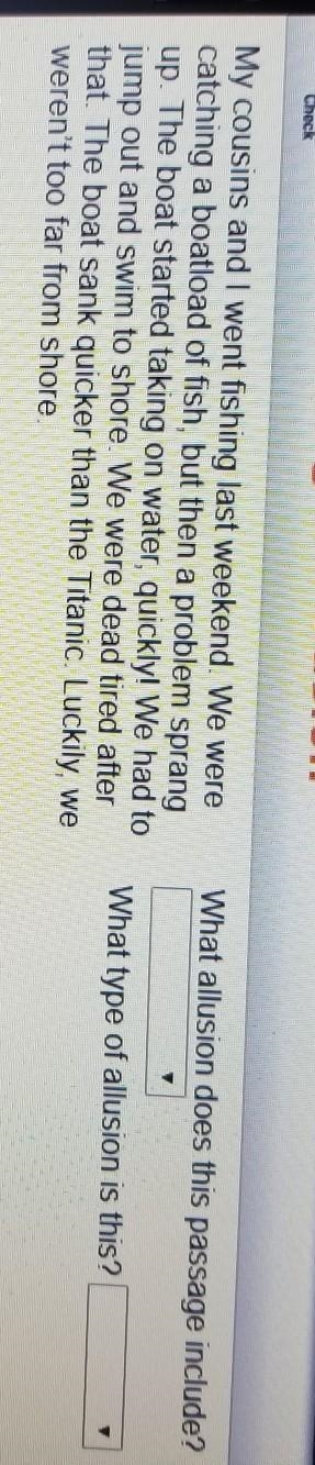 What allusion does this passage include? What type of allusion is this?​-example-1