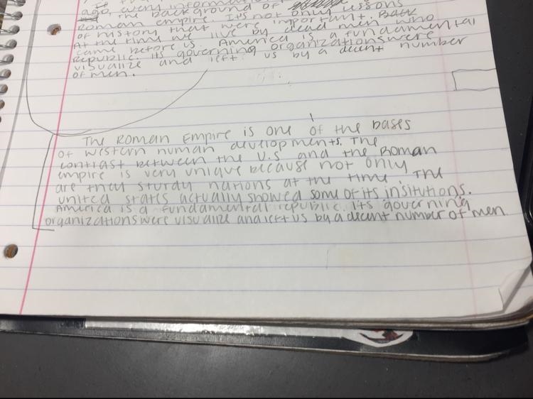 Is this a good thesis statement? (Is America the new Roman?)-example-1