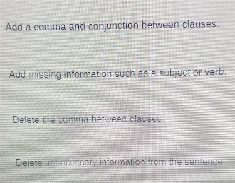 What is one way to correct a sentence fragment?​-example-1