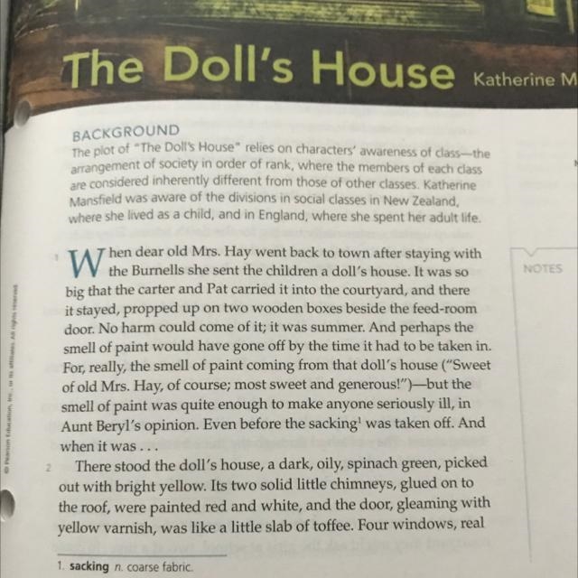 What sensory details do you notice about the dollhouse?ASAP PLZ-example-1