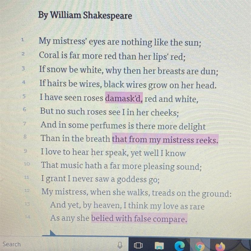 If you were the mistress described in this poem, would you be pleased with how the-example-1