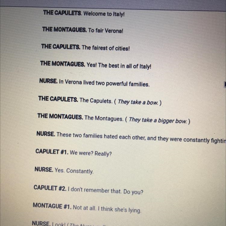 Which is the best example of dramatic irony in the play? A. Romeo's real death is-example-1