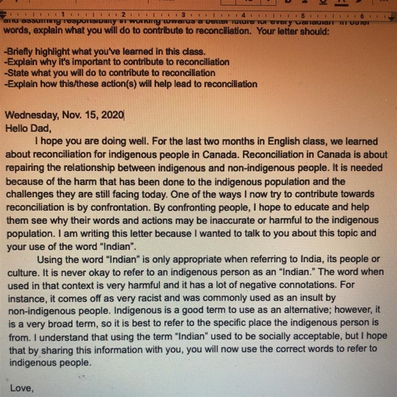 Can someone please help me edit this letter on reconciliation? Thanks :)-example-1