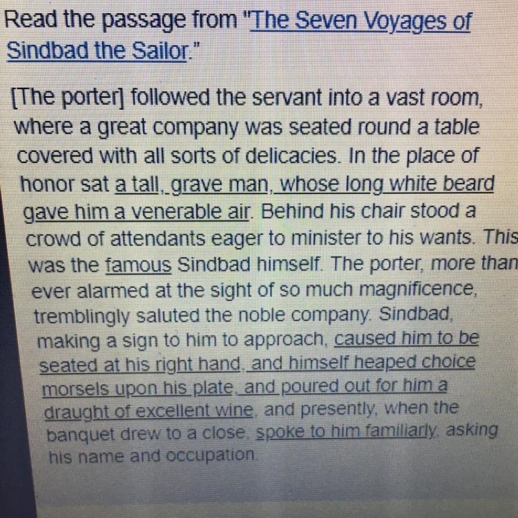 How do the underlined words and phrases in the passage create meaning? A)They explain-example-1