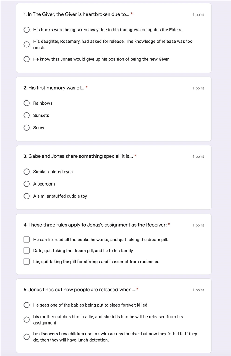 Please help with these questions ASAP: The Giver-example-1