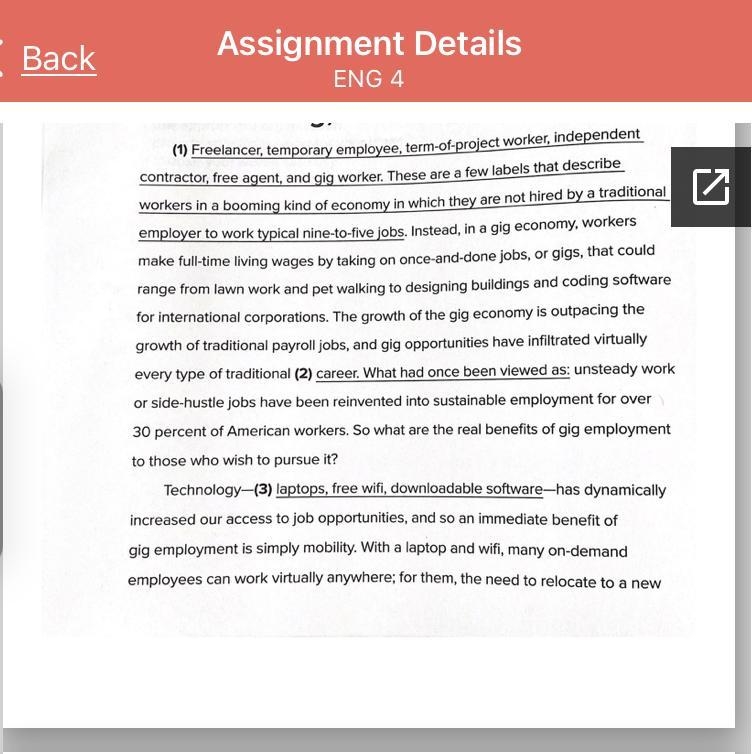 In sentence 2 does there need to be any changes MULTIPLE CHOICE F- NO CHANGE G- career-example-1