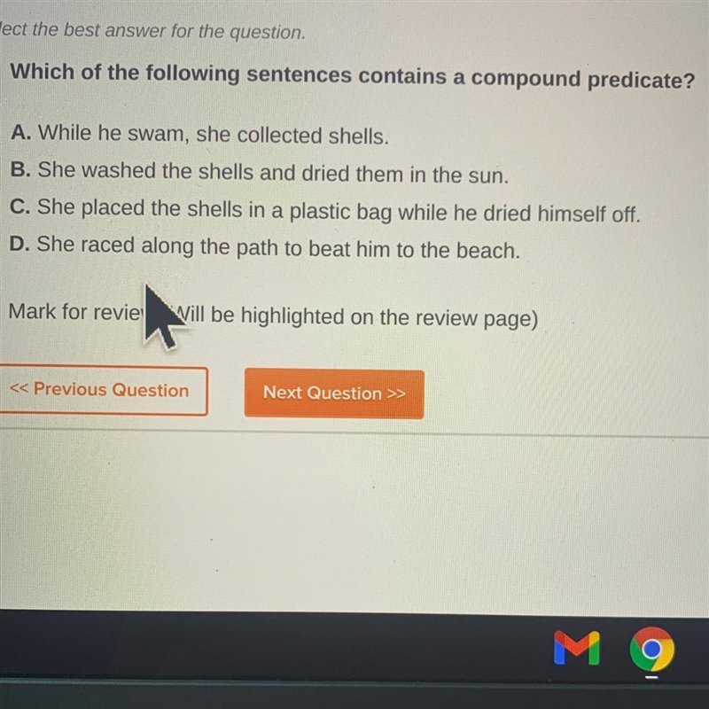 Which of the following sentences contains a compound predicate?-example-1