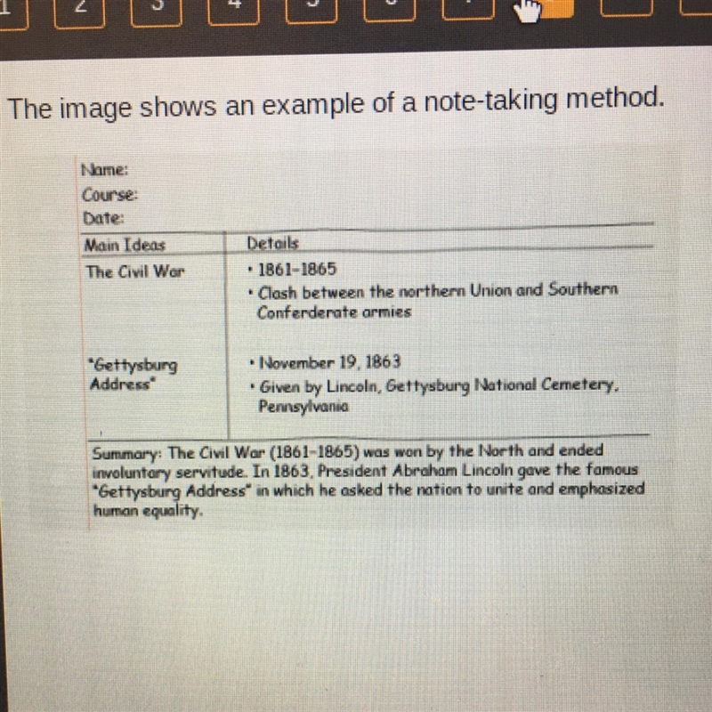 HELP QUICKLY PLZ!!!! Which method it this? Outlining Charting Cornell Mapping-example-1