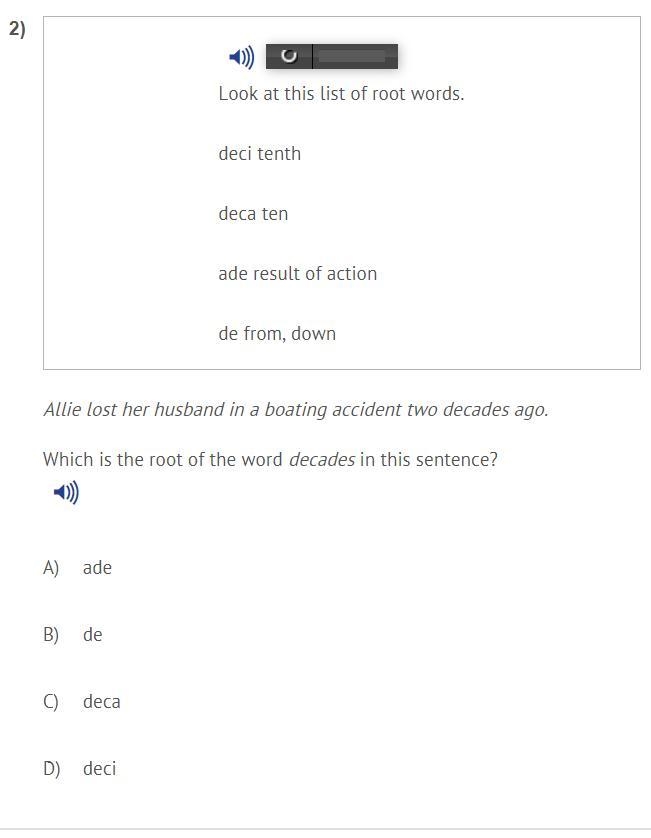 Allie lost his husband in a boating accident two decades ago. Which is the root of-example-1