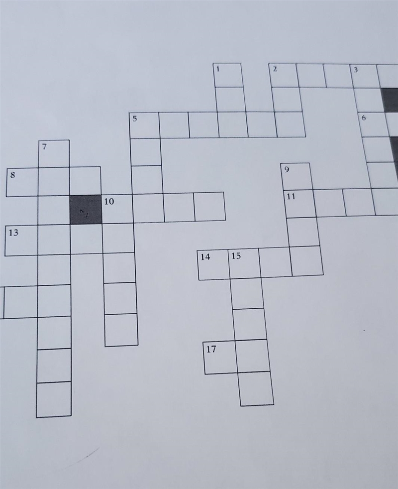 (PARTS OF SPEECH) Fill in the correct letters within the crossword puzzle. Here are-example-1