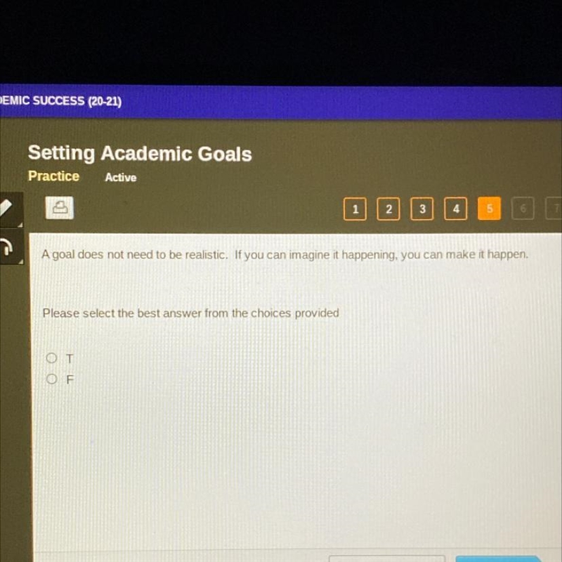 A goal does not need to be realistic. If you can imagine it happening, you can make-example-1