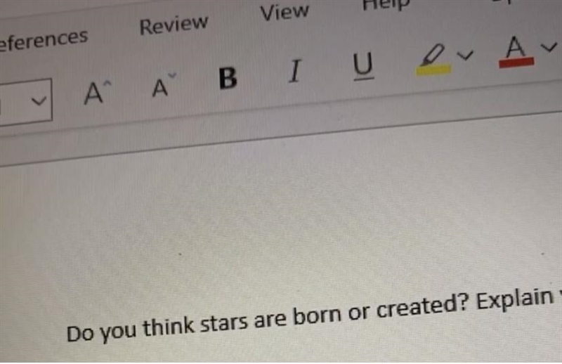 Do you think stars are born or created?-example-1