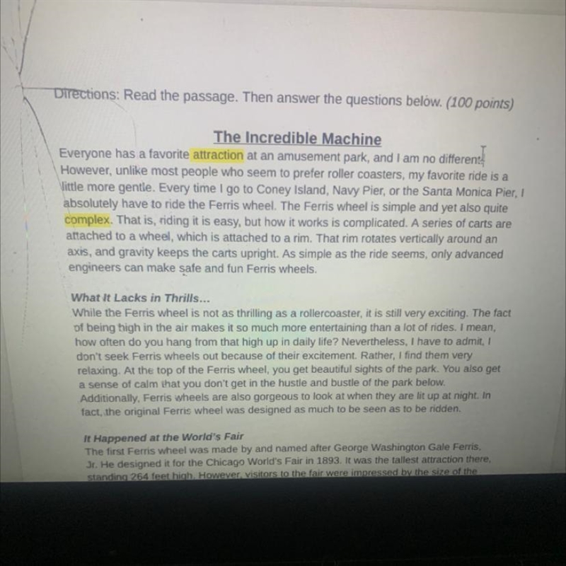 3) As used in paragraph 2, which is the best antonym for complex? A. impressive B-example-1