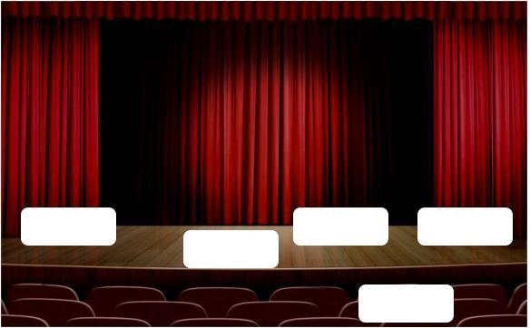 PLEASE HELP!! Label the different parts of the stage downstage stage left audience-example-1